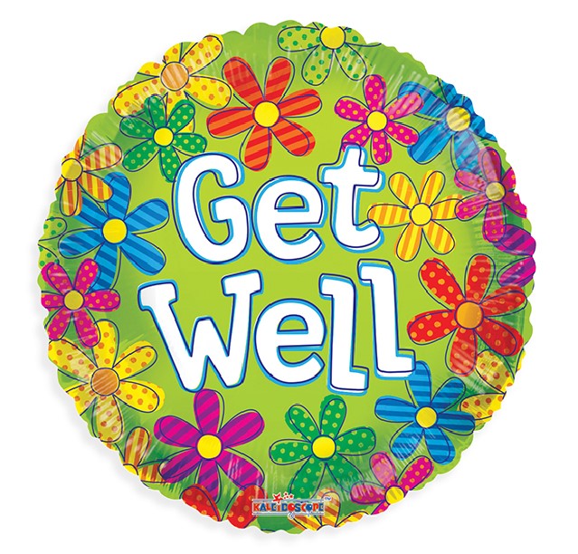 Get Well Flowers Balloon