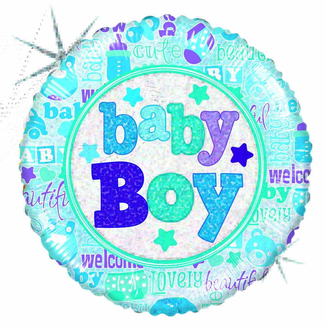 Baby Boy Holographic Balloon