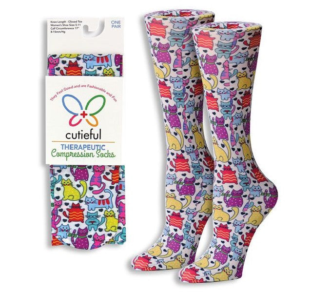 Therapeutic Compression Socks - Colorful Cats